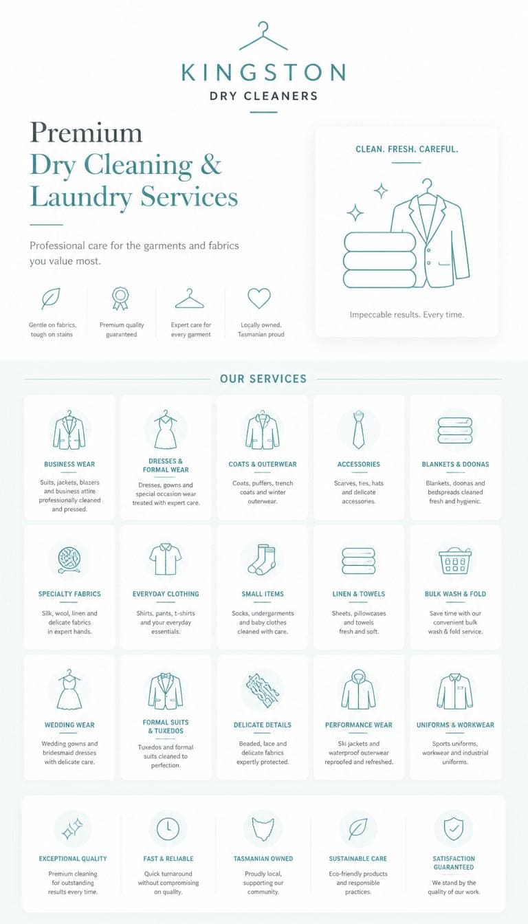 gpt image 2 Create a clean modern professional website visual for Kingston Dry Cleaners matc 2